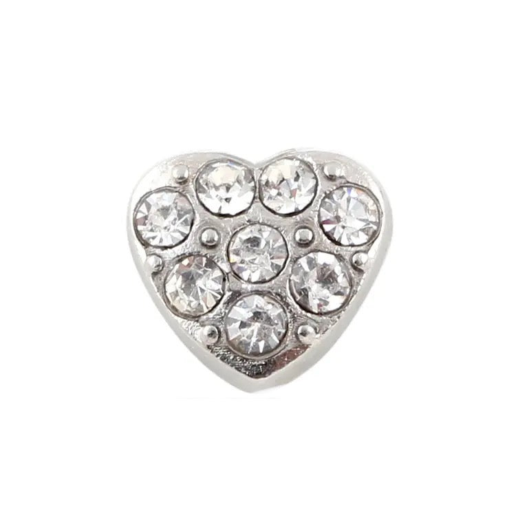 Rhinestone heart Unique lockets and charms