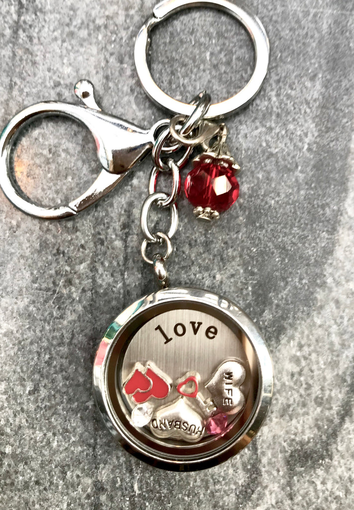 Pink hearts Unique lockets and charms