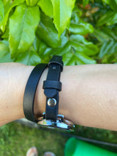 Black wrap around bracelet *New thicker band*