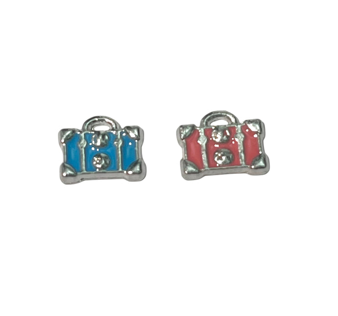 Pink or blue suitcase