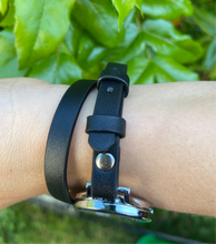 Black wrap around bracelet *New thicker band*