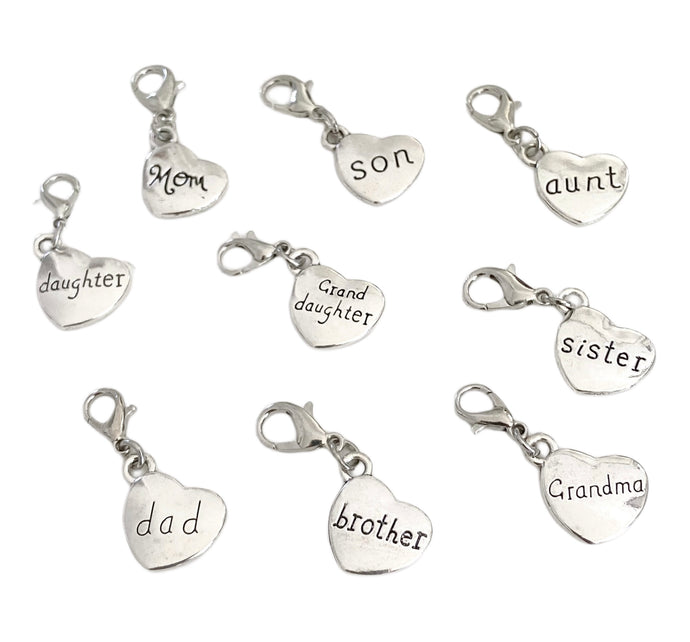 Heart dangle charms