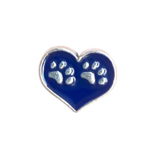 Blue heart paws