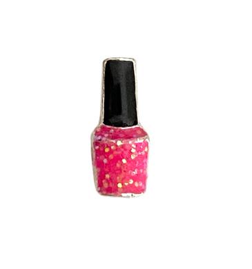 Pink glitter nail polish