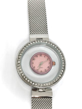 Pink- sparkle charm watch