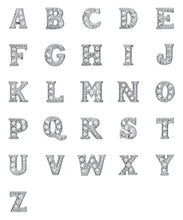 Sparkly alphabet