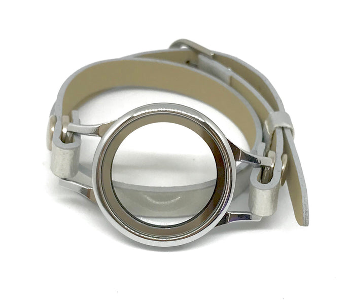 Silver wrap bracelet*New thicker band*